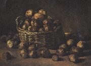 Vincent Van Gogh Still life with a Basket of Potatoes (nn04) oil painting reproduction